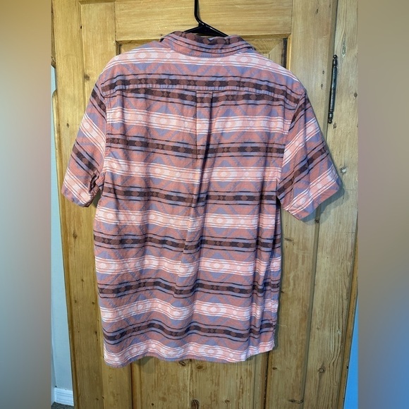 ROWM Short Sleeve Aztec Patterned Button Down Shirt Men’s Size Large Like New - Picture 2 of 6